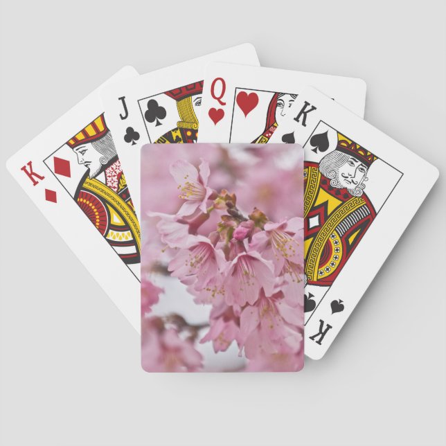 Sakura Körsbärsblommor Ljust Rosa Spel Kort (Baksidan)