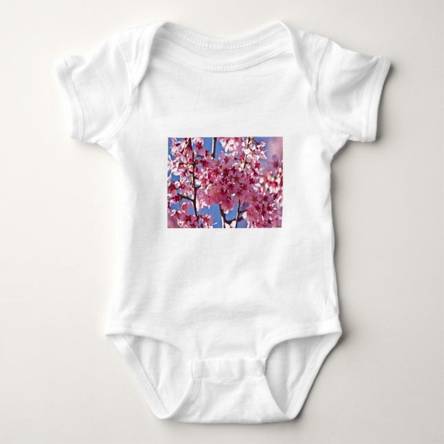 Sakura Körsbärsblommor Röda Stjärnor Tee (Framsida)