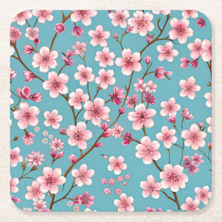 Sakura Körsbärsblomning Underlägg Papper Kvadrat