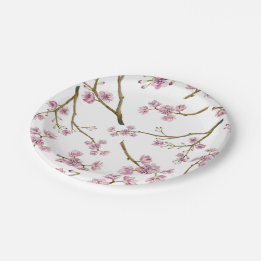 Sakura körsbärsrött blommartryck