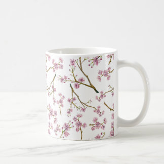 Sakura körsbärsrött blommartryck kaffemugg