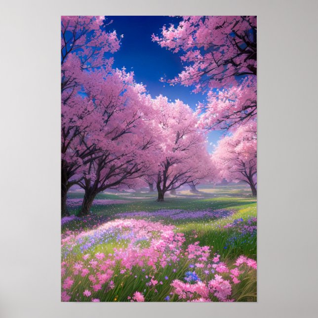 Sakura Meadows i Bloom Poster (Framsidan)