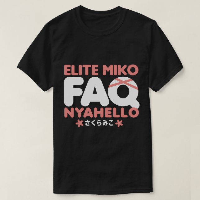 Sakura Miko Hololive Elite Miko T Shirt (Design framsida)