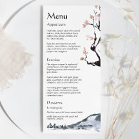 Sakura Mountain | Avslappnad Bröllop Flat Menu