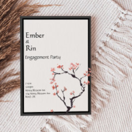 Sakura Mountain | AVSLAPPNAD GRÄNS FÖRLOVNINGSFEST Inbjudningar