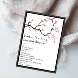 Sakura Mountain | Avslappnad Gräns Lingerie Shower Inbjudningar