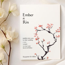 Sakura Mountain | Inbjudan till Avslappnad bröllop