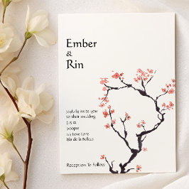 Sakura Mountain | Inbjudan till Avslappnad bröllop