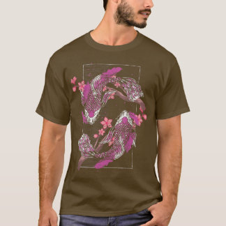 Sakura Nishikigoi Japan Fiskasiatisk Blommigt T Shirt