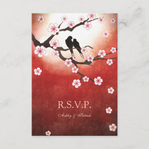 Sakura och Love birds OSA Kort