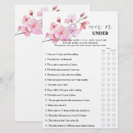 Sakura - Över eller under bröllopsdusch spel