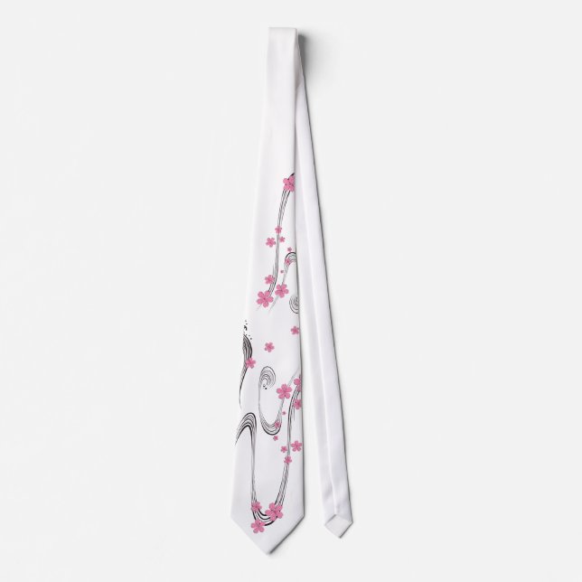Sakura över floden - japansk designTie Slips (Framsida)