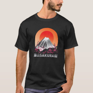 Sakura Pastel Goth Vapor wave Fuji Yama T Shirt
