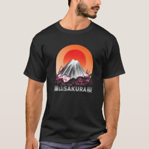 Sakura Pastel Goth Vapor wave Fuji Yama T Shirt