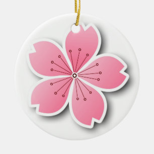 Sakura prydnad julgransprydnad keramik