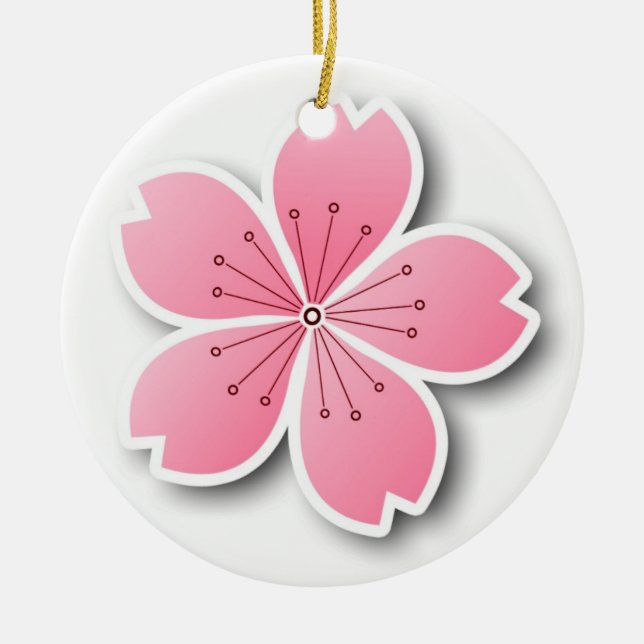 Sakura prydnad julgransprydnad keramik (Framsidan)