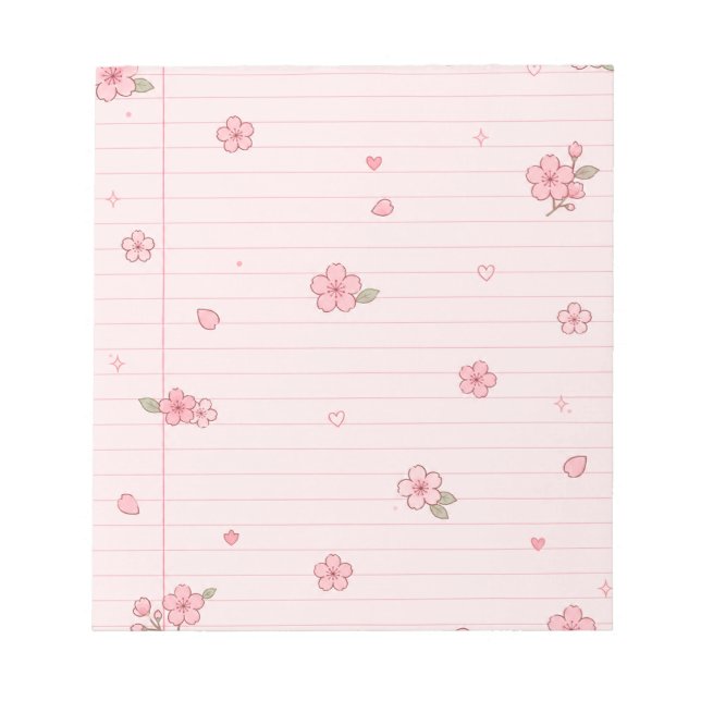 Sakura Rosa Anteckningsblock (Framsida)