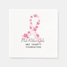 Sakura Rosa Breast Cancer Fundraiser QR Code Pappersservett