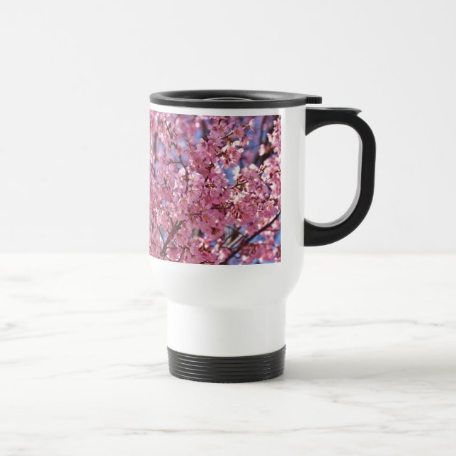 Sakura Rosa Cherry Blommar Himlar Resemugg (Höger)