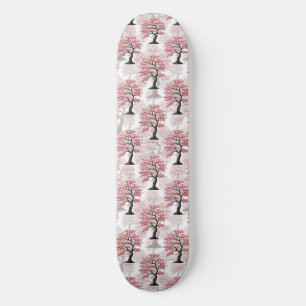 Sakura Rosa Cherry Blommar Träd Design Mini Skateboard Bräda 18,5 Cm