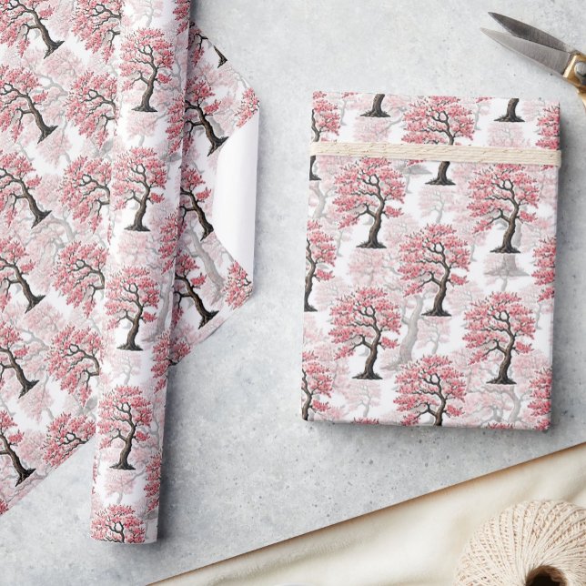 Sakura Rosa Cherry Blommar Träd Design Presentpapper (Skapare uppladdad)