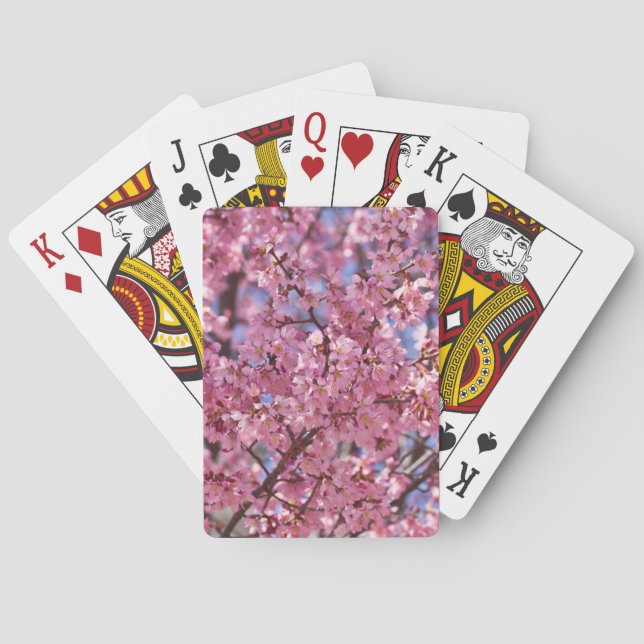 Sakura Rosa Körsbärsblomshimmel Kortlek (Baksidan)