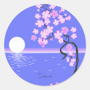 Sakura Runt Klistermärke