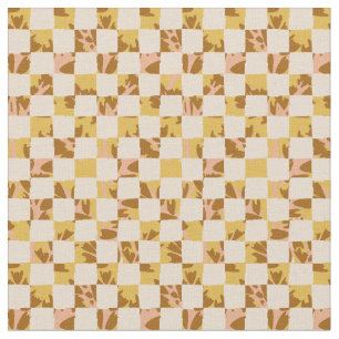 sakura-rutig quilt - livlig mosaik rosa gul brun tyg