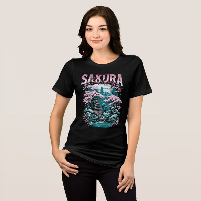 Sakura-sanctuary japansk trädgård t shirt (Framsida Full)