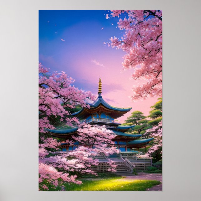 Sakura Sanctuary, Traditional Temple Poster (Framsidan)
