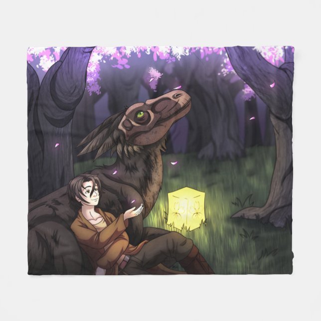 Sakura Season Fleecefilt (Framsidan (Horisontell))