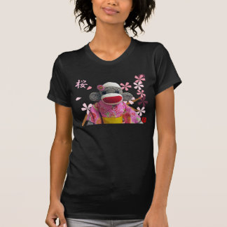 Sakura sock monkeyTwofer ren T-tröja T-shirt