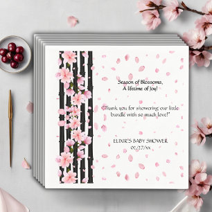 Sakura Spring Körsbärsblom Baby Shower Pappersservett