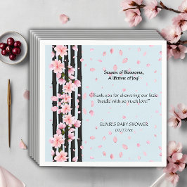 Sakura Spring Körsbärsblommor Baby Shower Pappersservett