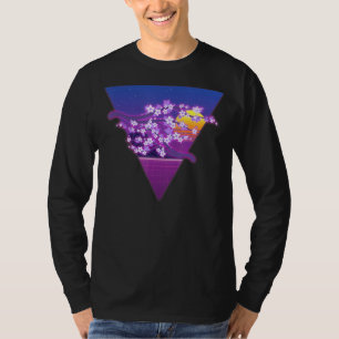 Sakura Sunset Synthwave Japansk Vaporwave Cherry T Shirt