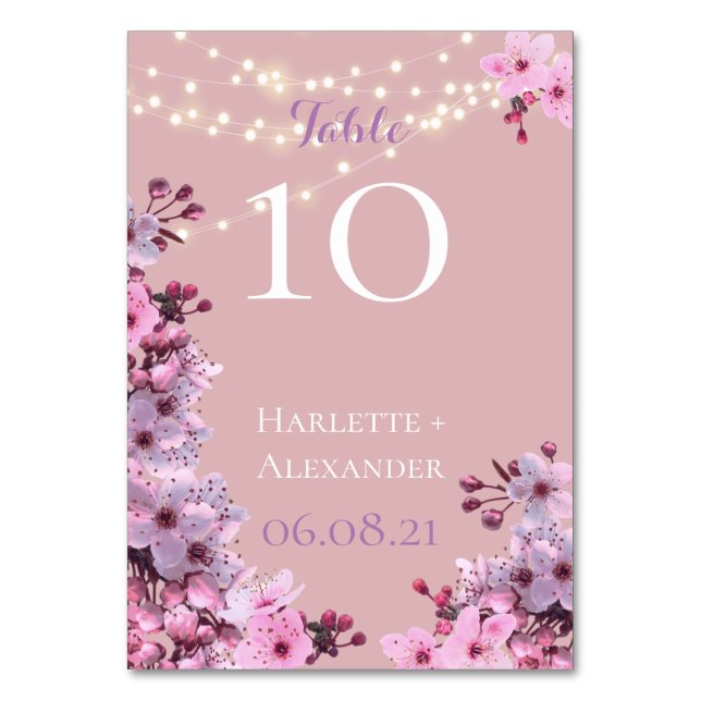 Sakura Theme Bordsnummer (Framsidan)