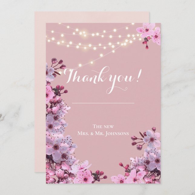 Sakura Theme Inbjudningar (Fram/baksida)