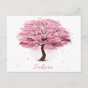 Sakura Träd i Blommar Vykort