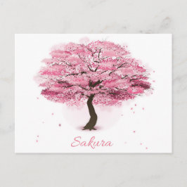 Sakura-träd i blomning vykort