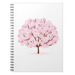 Sakura Träd i Fullt Bloom - Elegant Vår Design" Anteckningsbok