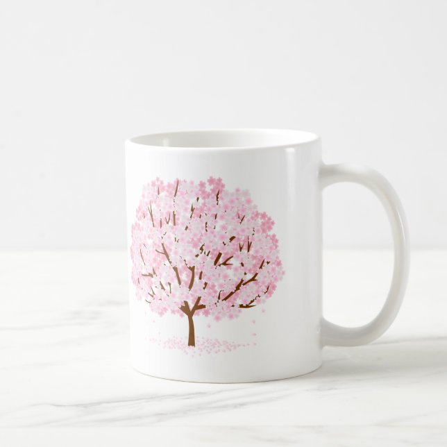 Sakura Träd i Fullt Bloom - Elegant Vår Design" Kaffemugg (Höger)