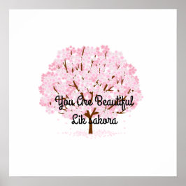 Sakura Träd i Fullt Bloom - Elegant Vår Design" Poster