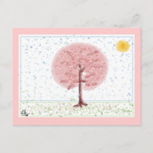 Sakura Träd vycard Vykort