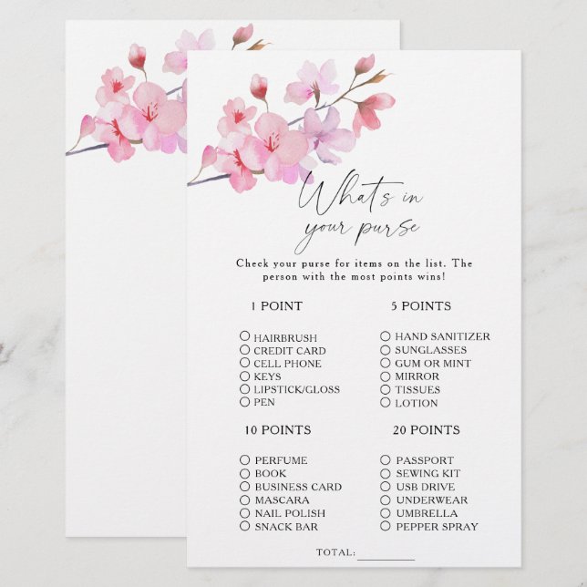 Sakura - Vad är det i ditt handväska? (Fram/baksida)