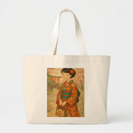 Sakura Väg - Kimono Girl Tote Bag Jumbo Tygkasse