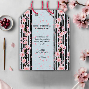 Sakura Vår Cherry Blommars Baby Shower Presentetikett