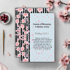 Sakura Vår Cherry Blommars Baby Shower Tack Kort