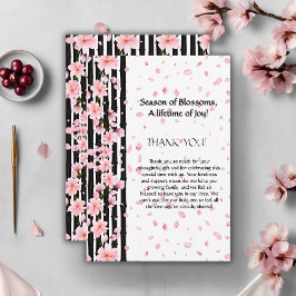 Sakura Vår Cherry Blommars Baby Shower Tack Kort