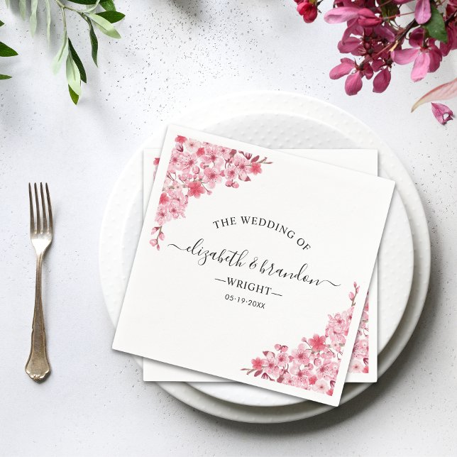 Sakura Wedding – Cherry Blossom Theme Pappersservett (Skapare uppladdad)