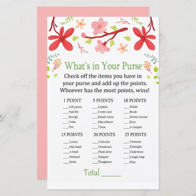 Sakura What's in your purse match (Fram/baksida)